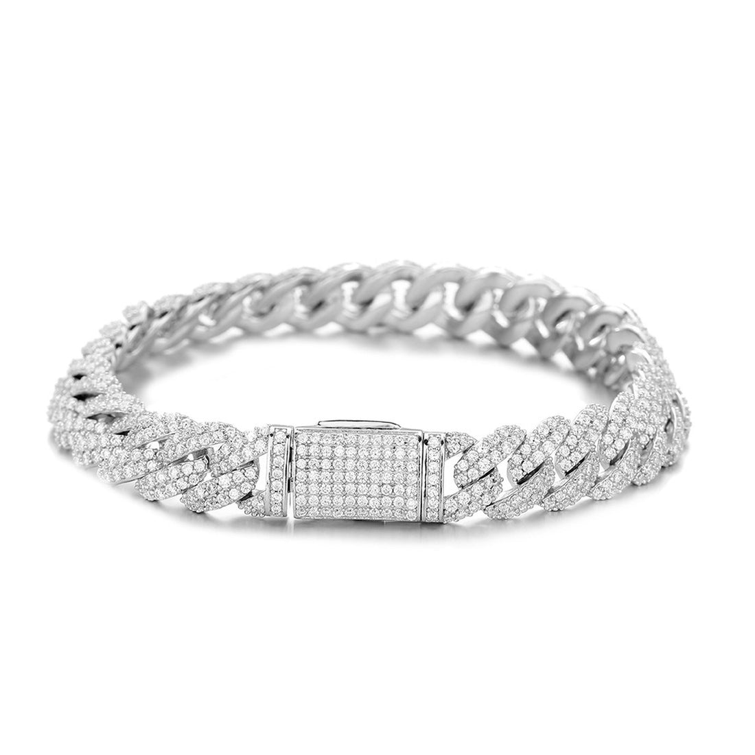 10mm Moissanite Cuban Bracelet