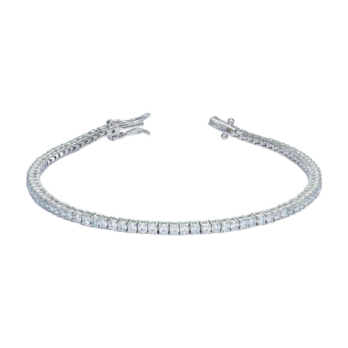 2–6mm Moissanite Tennis Bracelet – 925 Sterling Silver