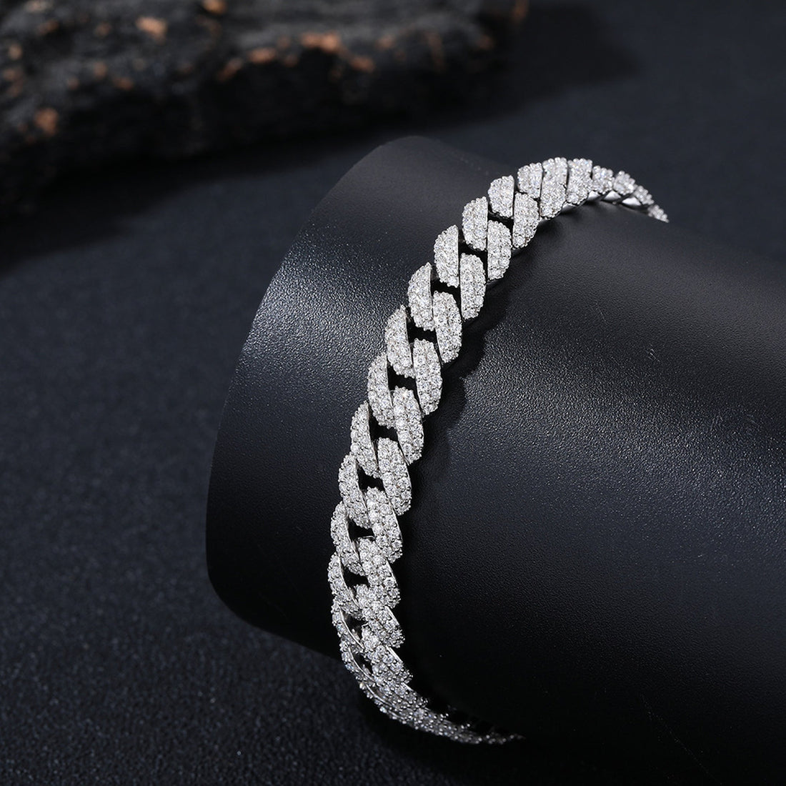 10mm Moissanite Cuban Bracelet