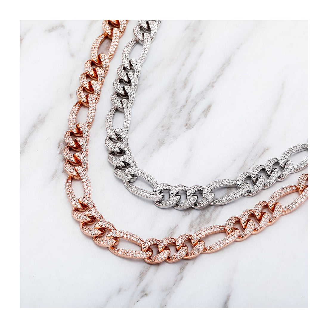 10mm Iced Out Figaro Bracelet