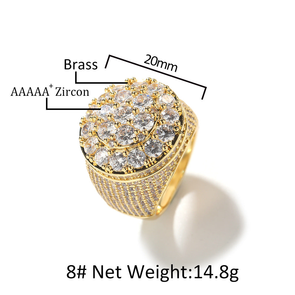 Iced Out Cluster Statement Ring