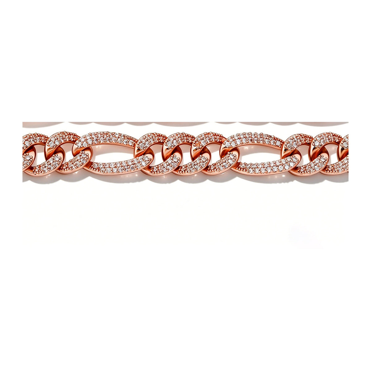 10mm Iced Out Figaro Bracelet
