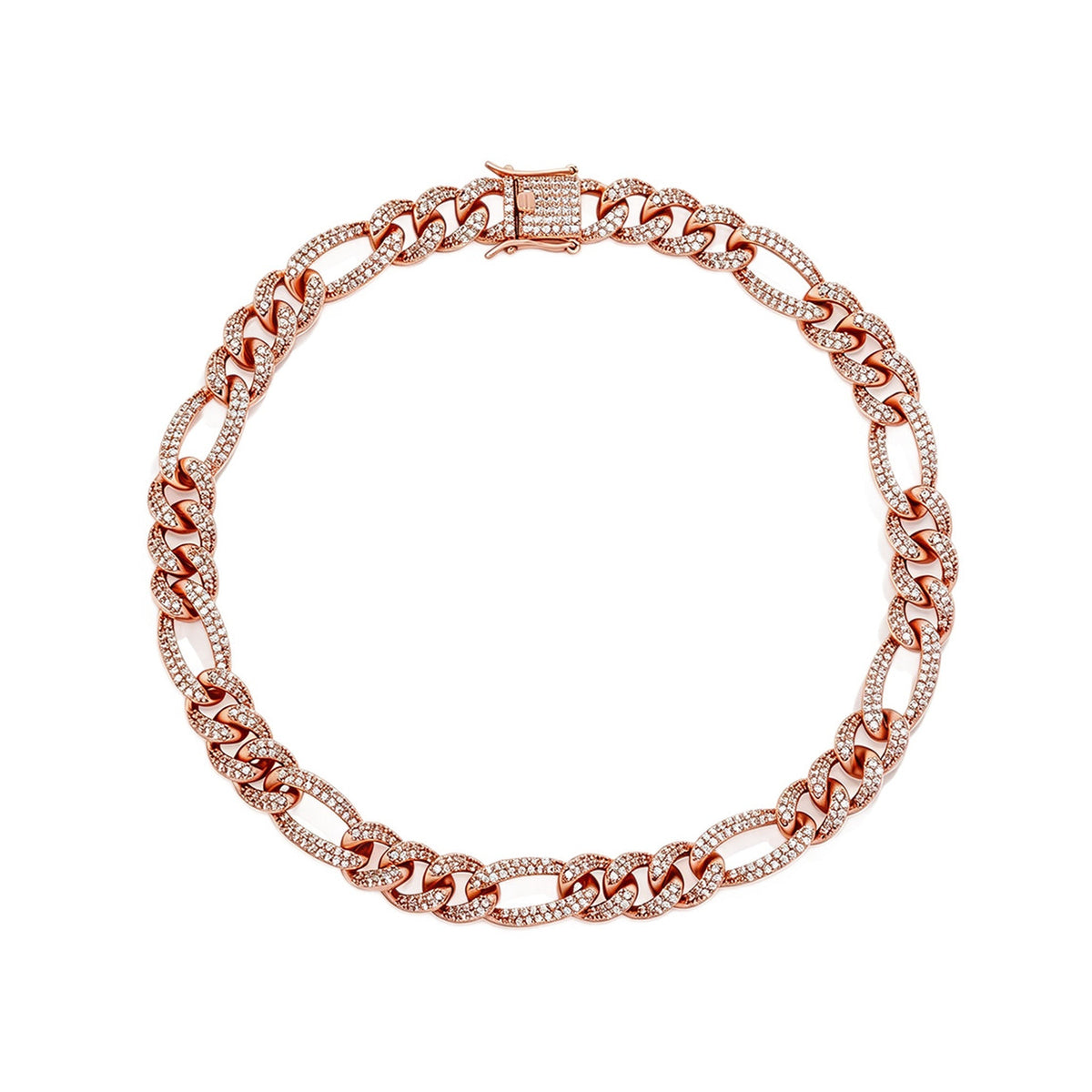 10mm Iced Out Figaro Bracelet