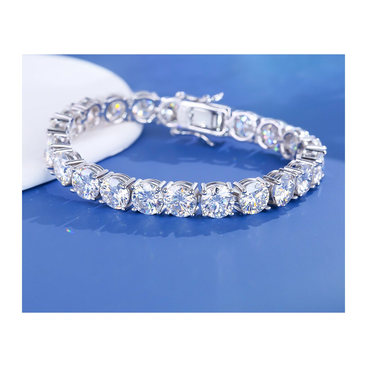 2–6mm Moissanite Tennis Bracelet – 925 Sterling Silver