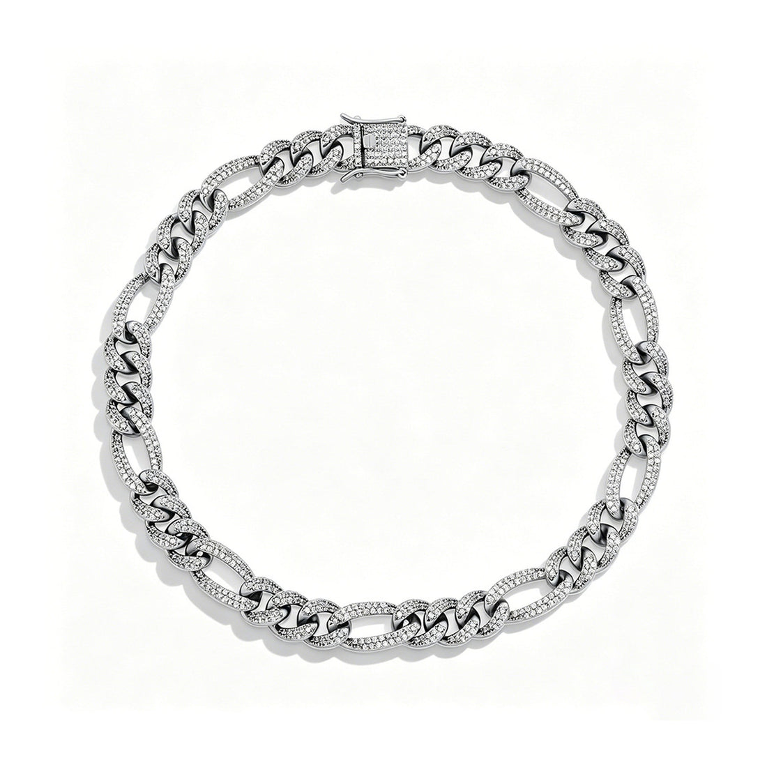 10mm Iced Out Figaro Bracelet