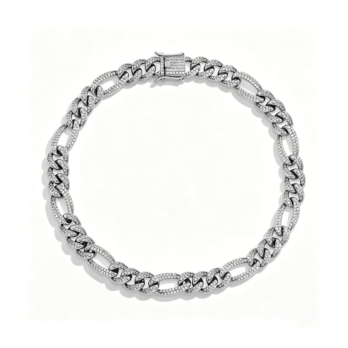 10mm Iced Out Figaro Bracelet
