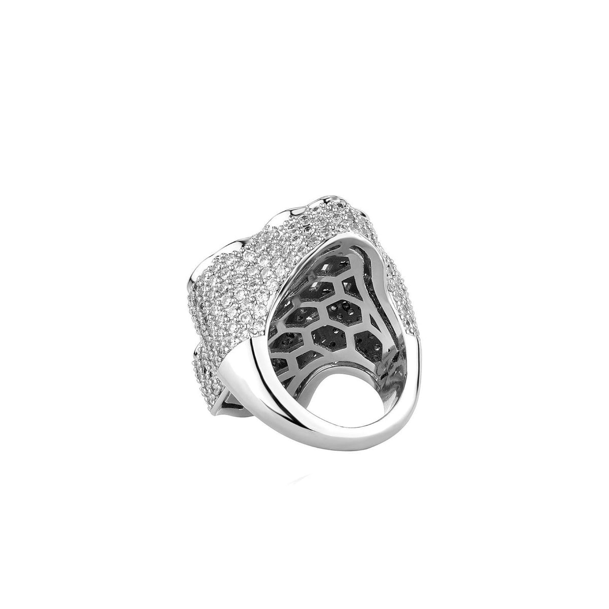 Vintage Iced Baguette Cross Ring