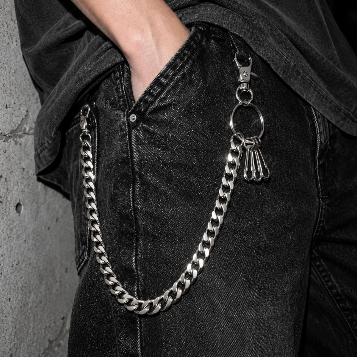 Classic Heavy duty solid Metal Wallet Chain