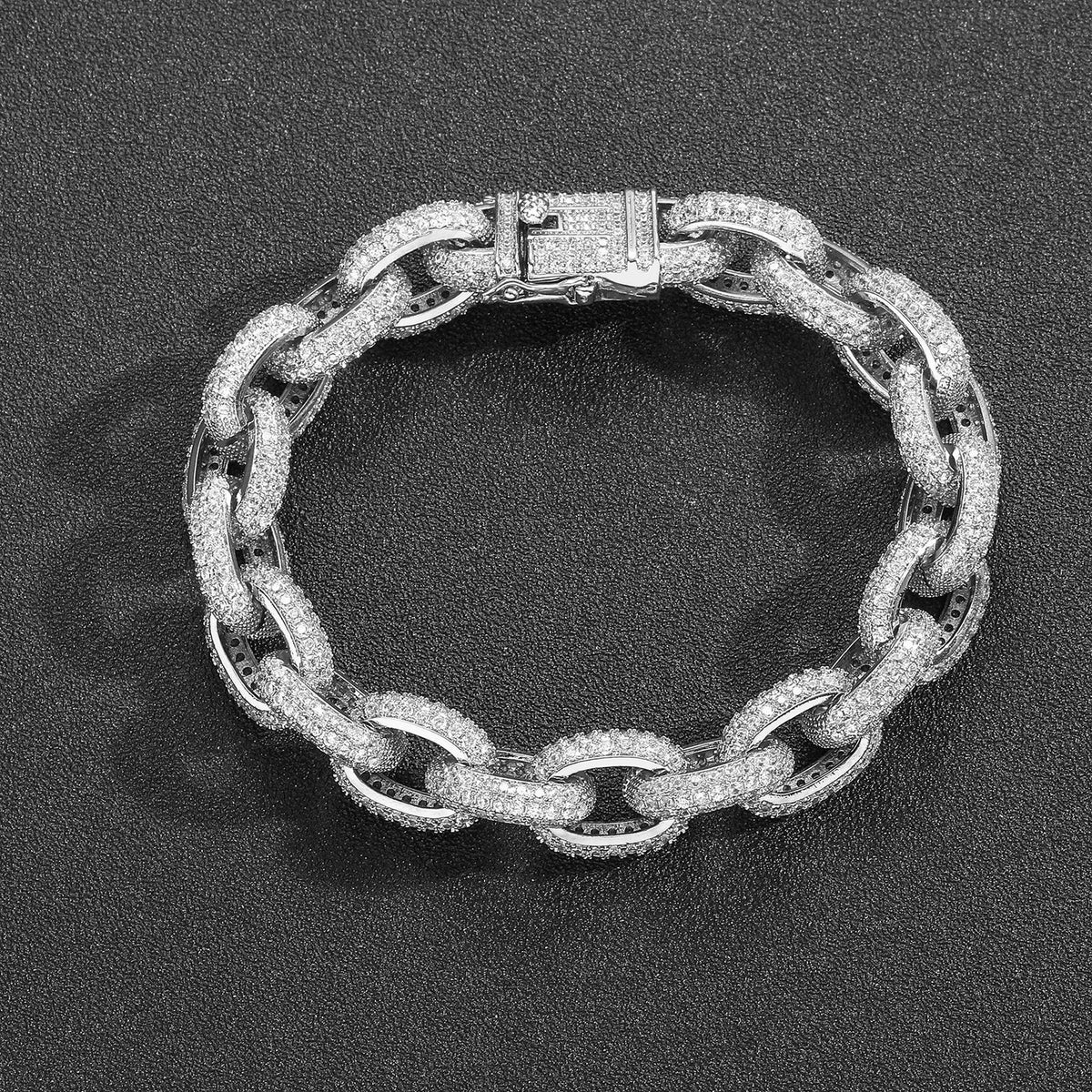 12mm Iced O-Link Bracelet