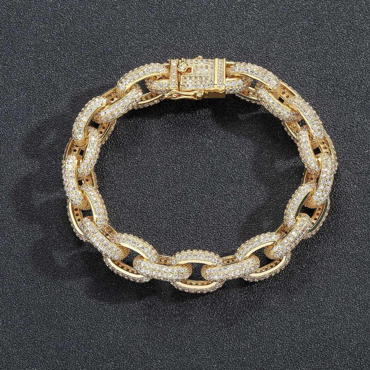 12mm Iced O-Link Bracelet