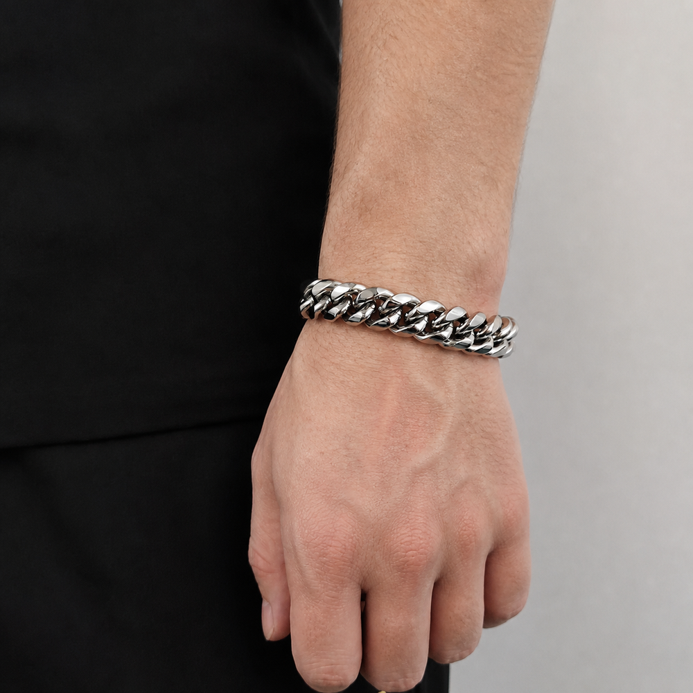 14mm Miami Stainless Steel Cuban Link Bracelet