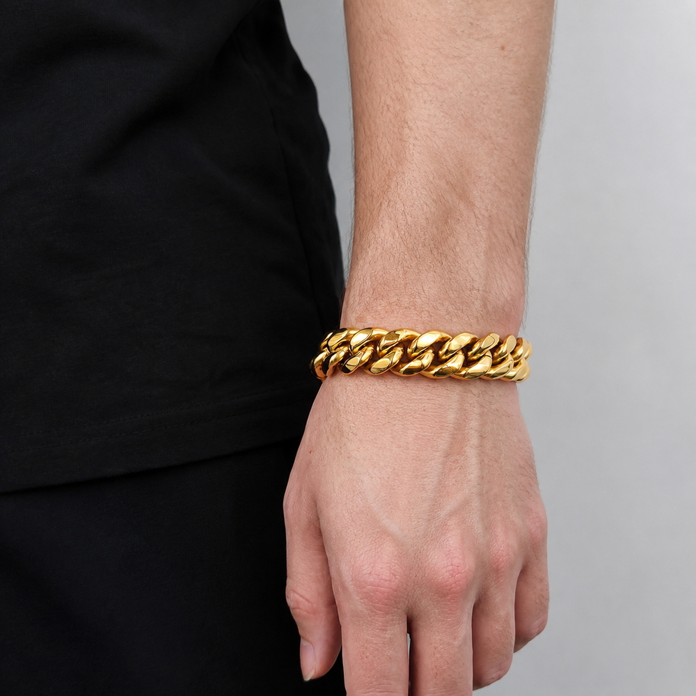 16mm Miami Stainless Steel Cuban Link Bracelet