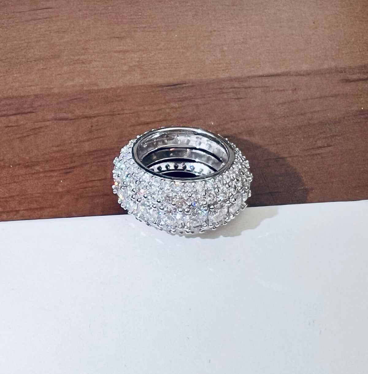 10mm Iced Out CZ Band Ring – Hip Hop Statement Ring