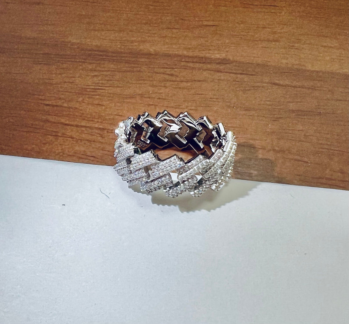 10mm Iced Out Cuban Link Ring – Hip Hop Statement Ring