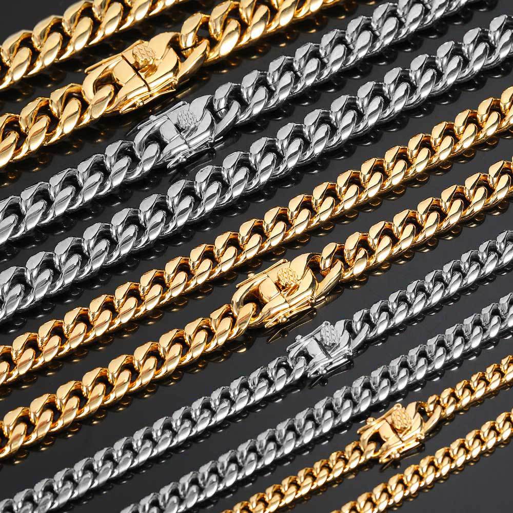 6-18mm Miami Stainless Steel Cuban Link Bracelet