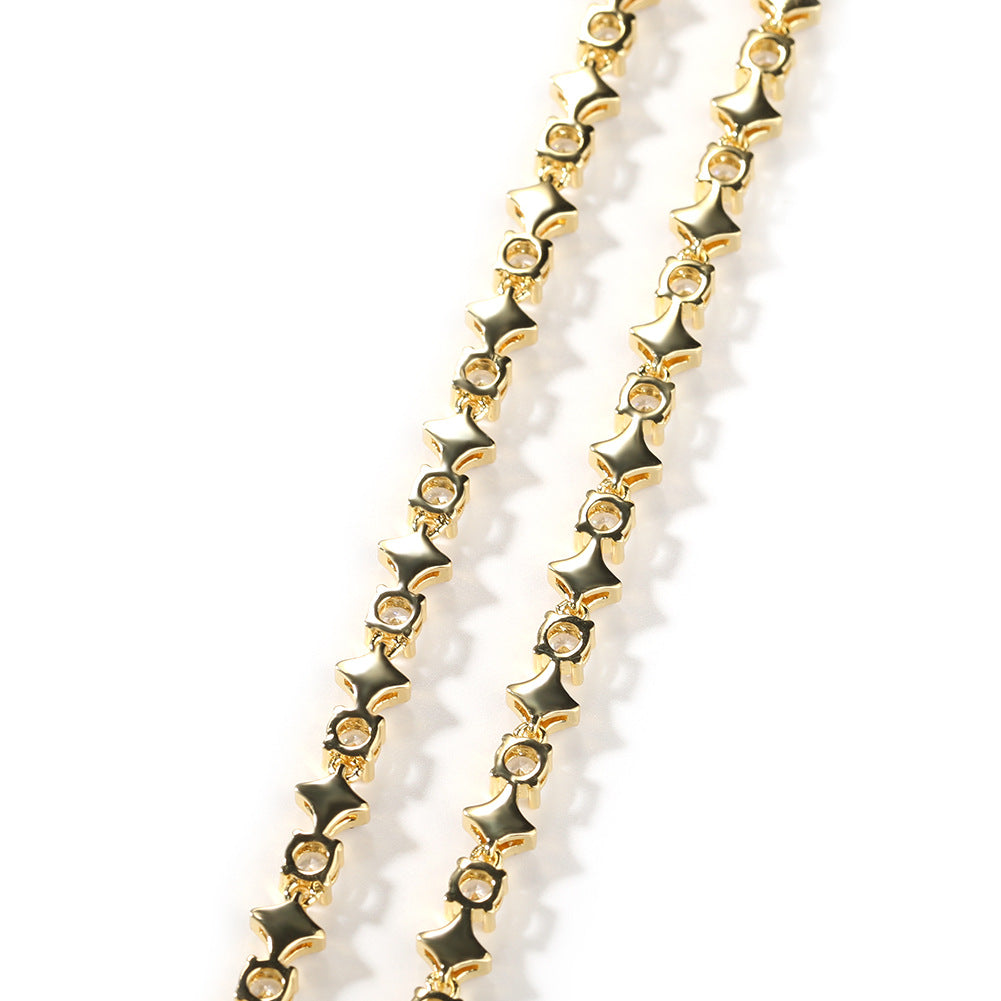 6mm Iced Out Star Tennis Chain Bracelet