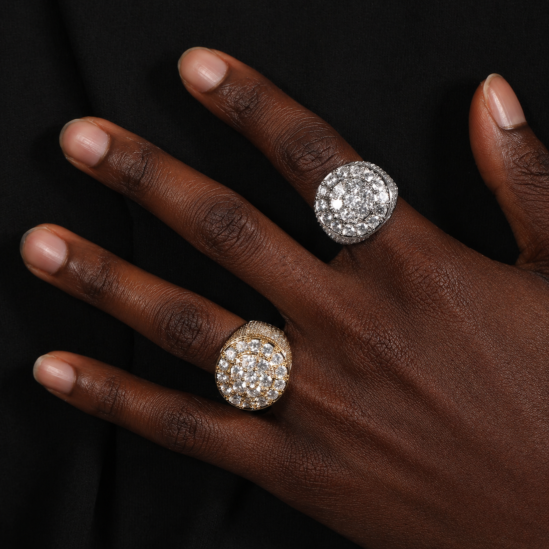 Iced Out Cluster Statement Ring