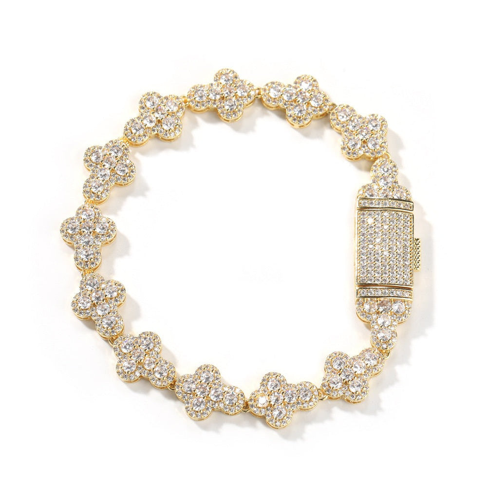 Iced Out Cross Shape Bracelet