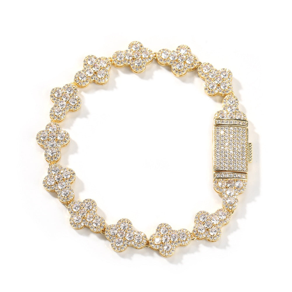 Iced Out Cross Shape Bracelet