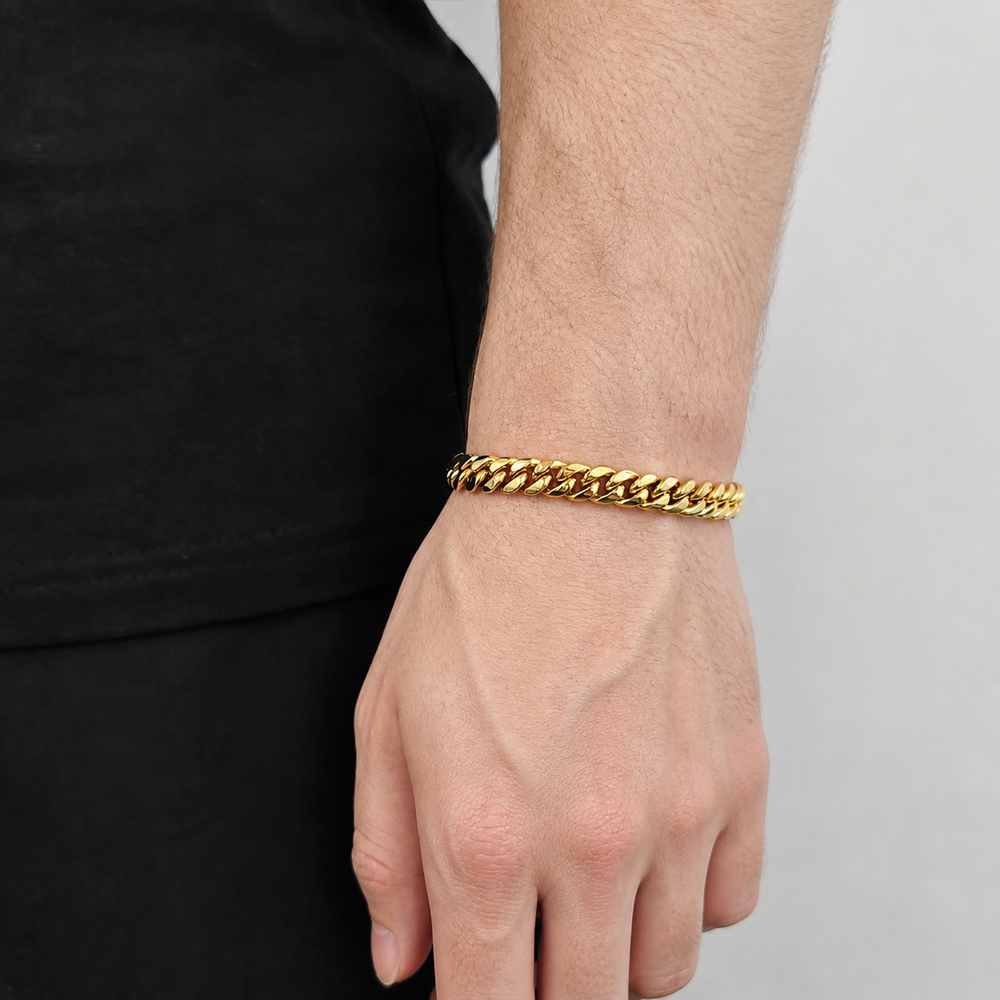 8mm Miami Stainless Steel Cuban Link Bracelet
