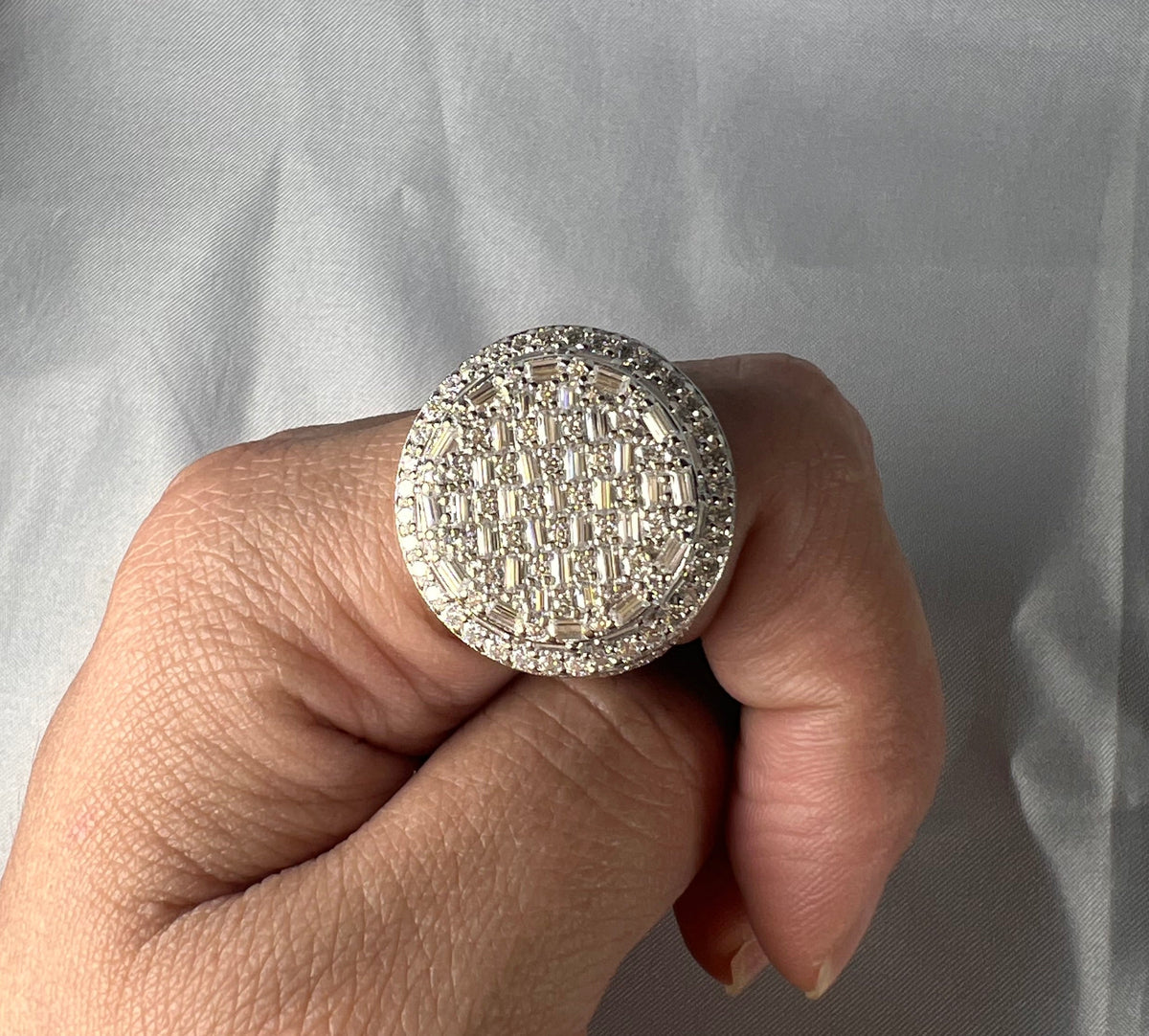 Dome Moissanite Statement Ring - 22.5mm