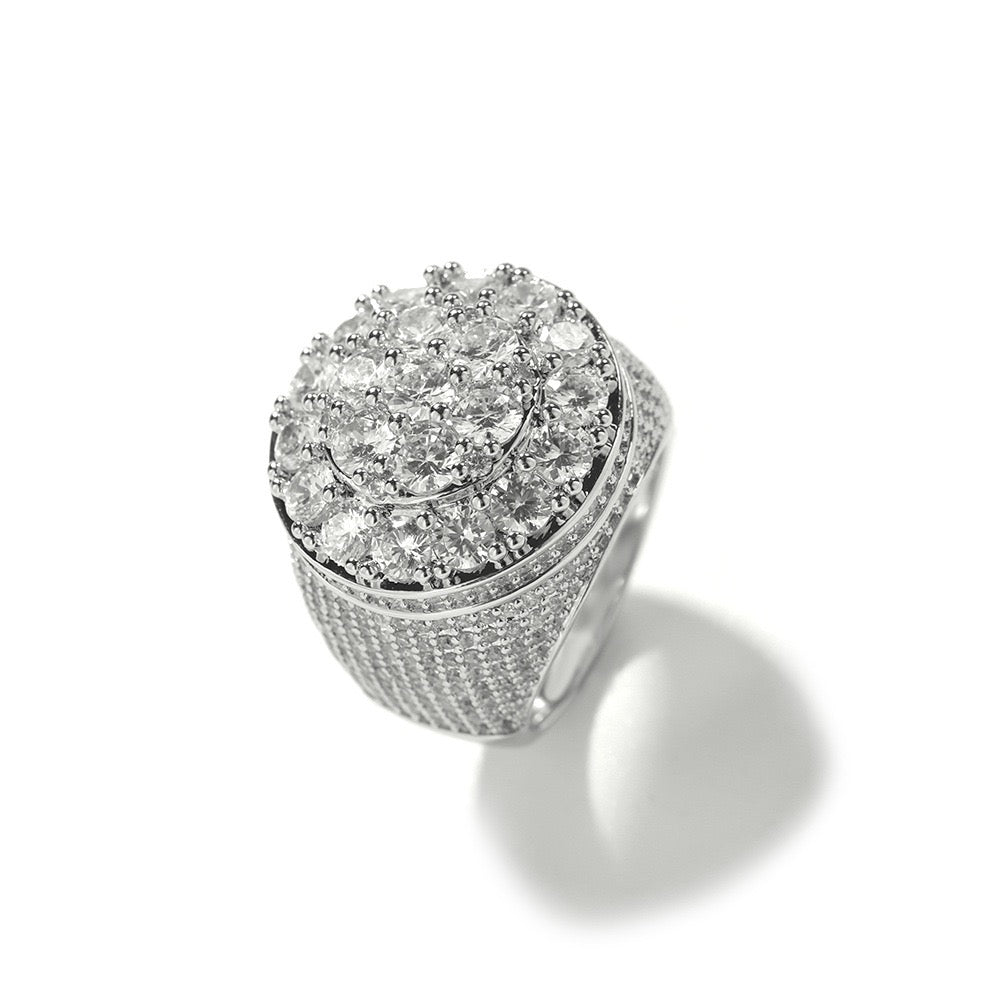 Iced Out Cluster Statement Ring