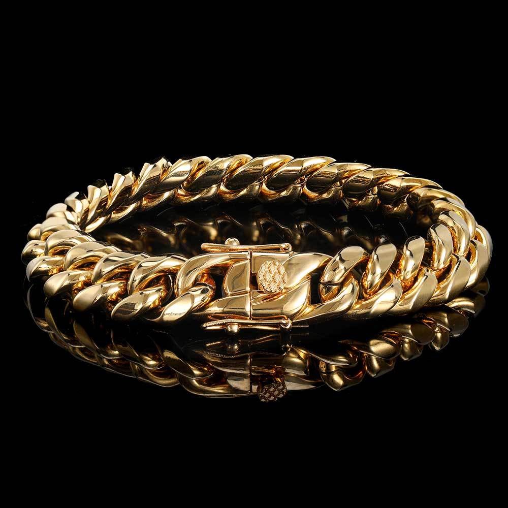 8mm Miami Stainless Steel Cuban Link Bracelet