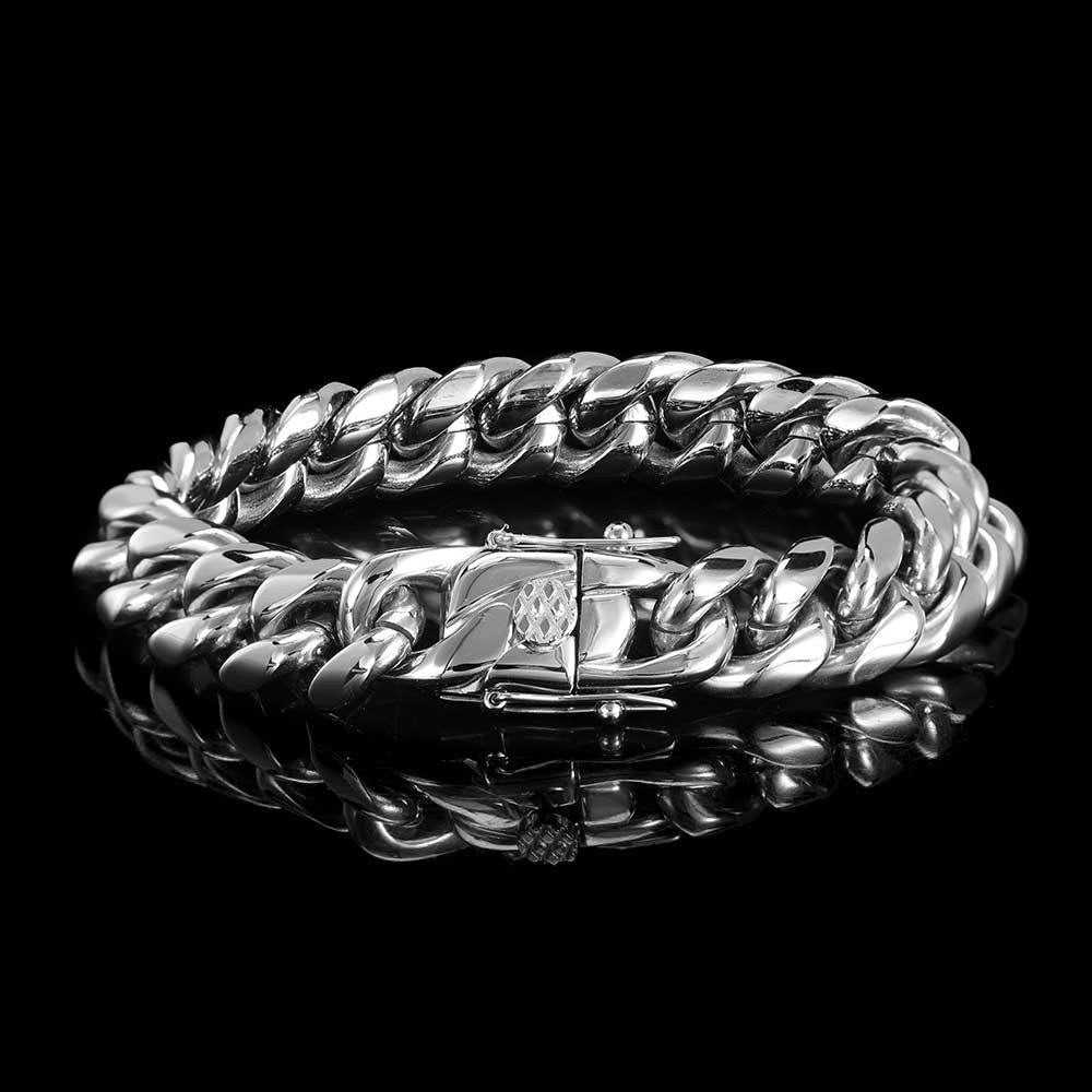 16mm Miami Stainless Steel Cuban Link Bracelet