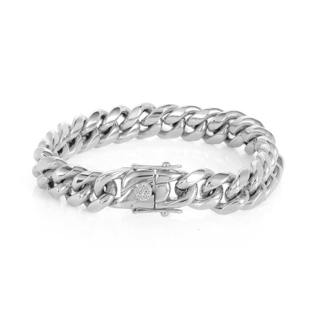 14mm Miami Stainless Steel Cuban Link Bracelet