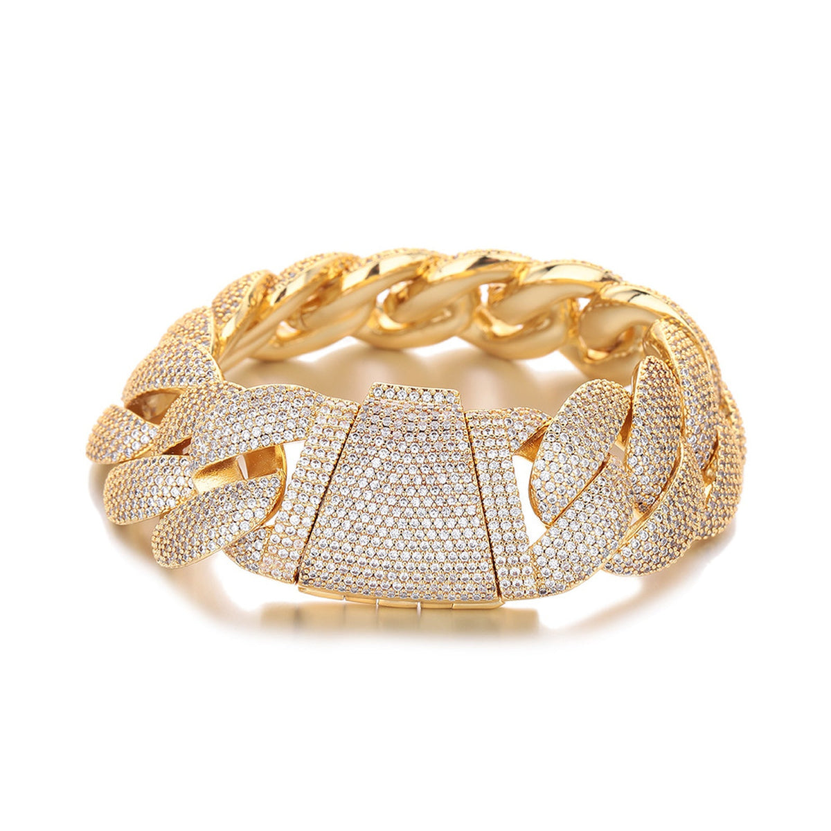22mm Iced Bubble Cuban Link Bracelet