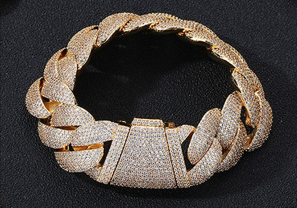 22mm Iced Bubble Cuban Link Bracelet