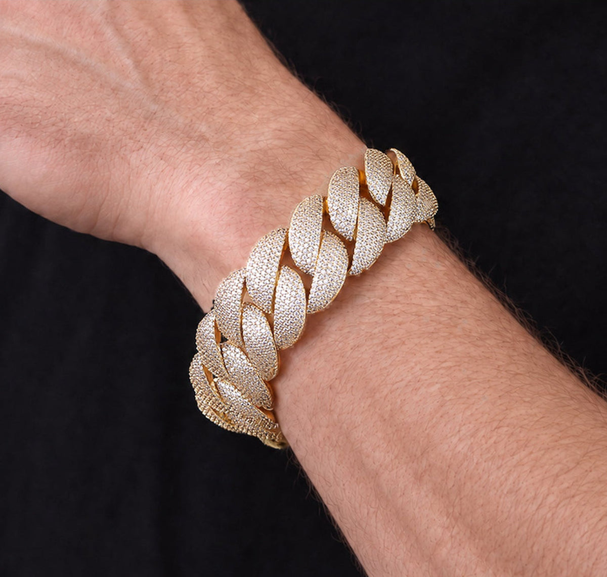 22mm Iced Bubble Cuban Link Bracelet