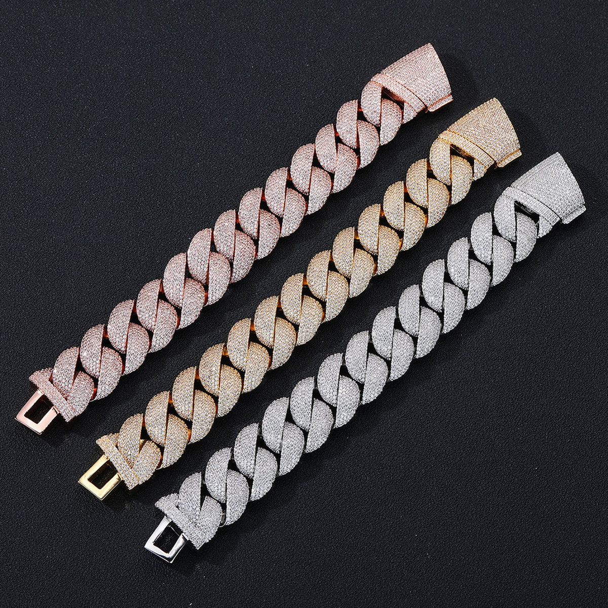 22mm Iced Bubble Cuban Link Bracelet