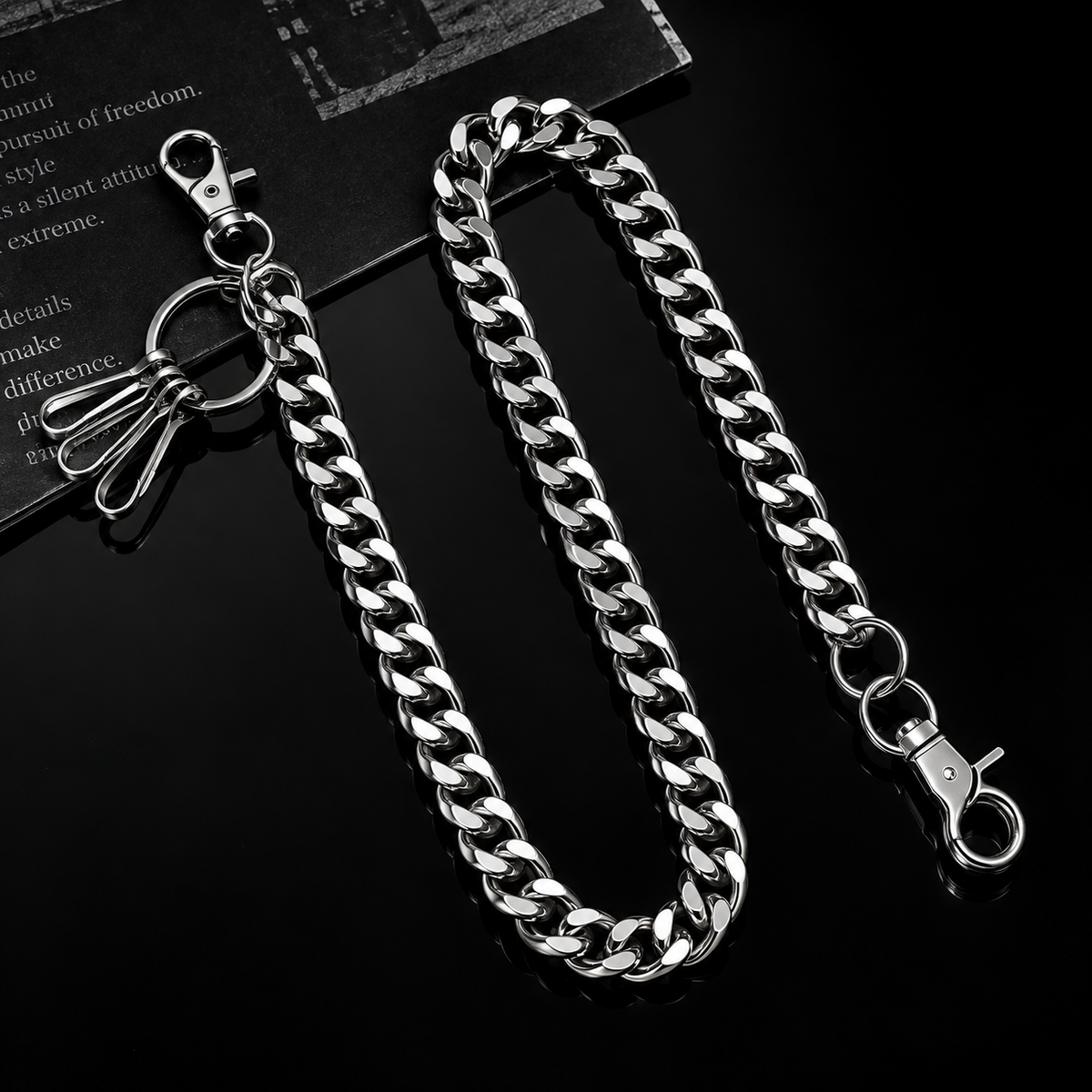 Classic Heavy duty solid Metal Wallet Chain