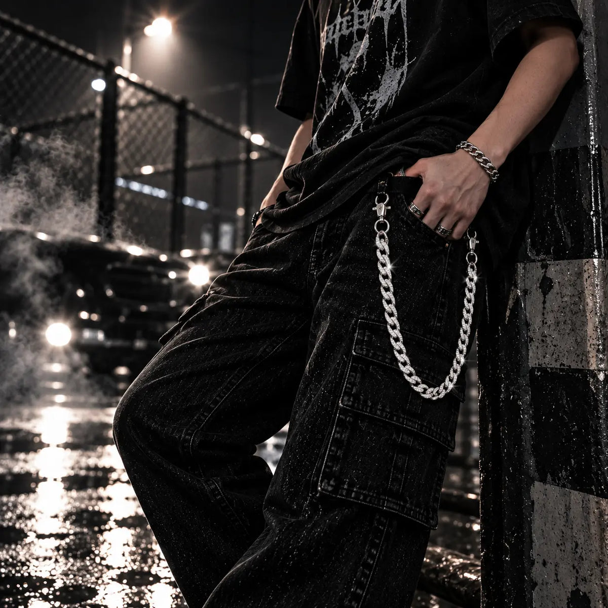 Rhinestone Cuban Pants Chain