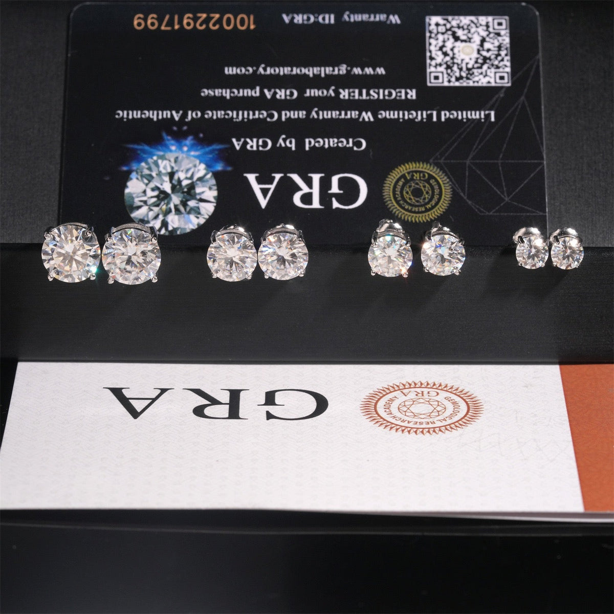Round Cut VVS Moissanite Stud Earrings – 925 Sterling Silver