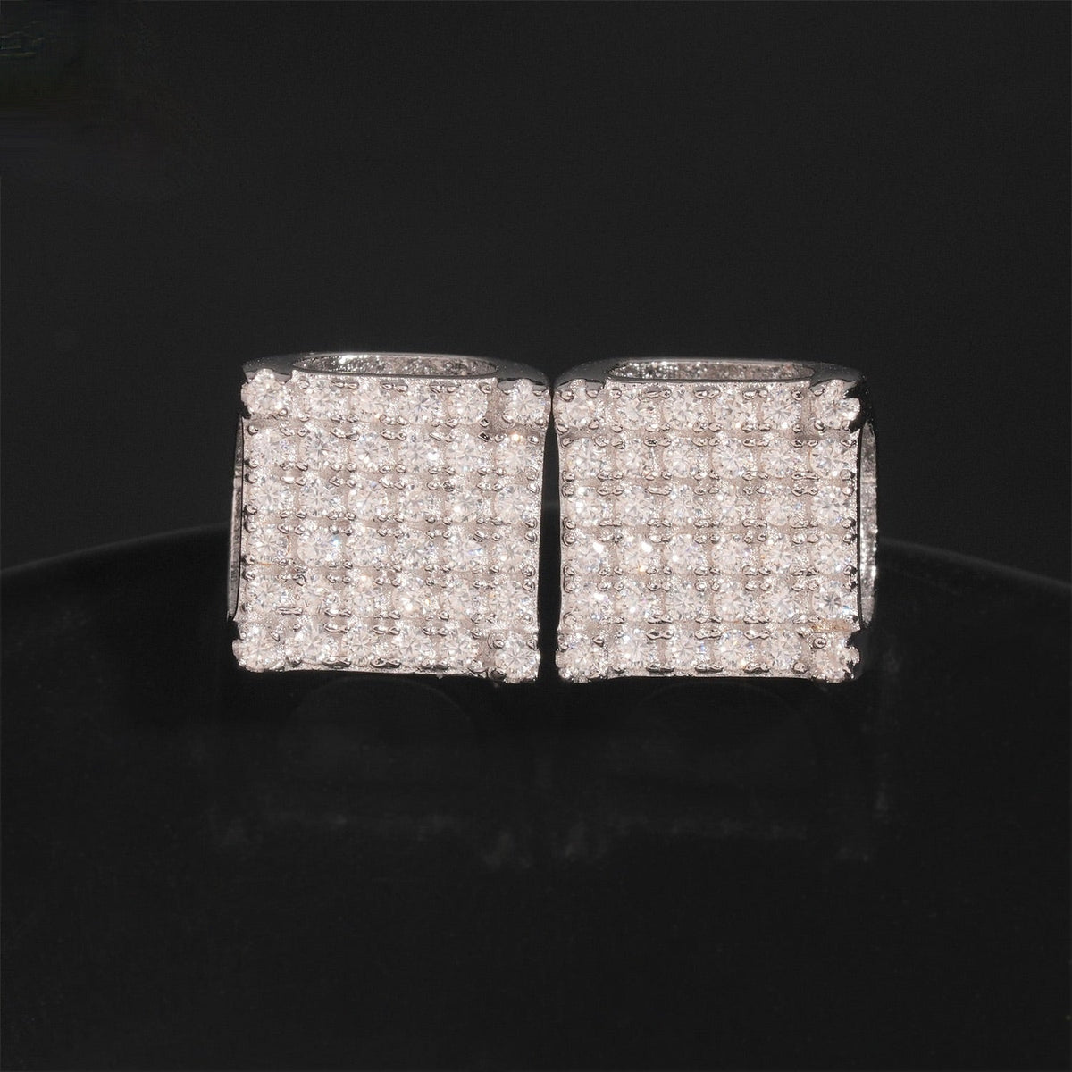 8mm Square Stud Earrings - Screw Back