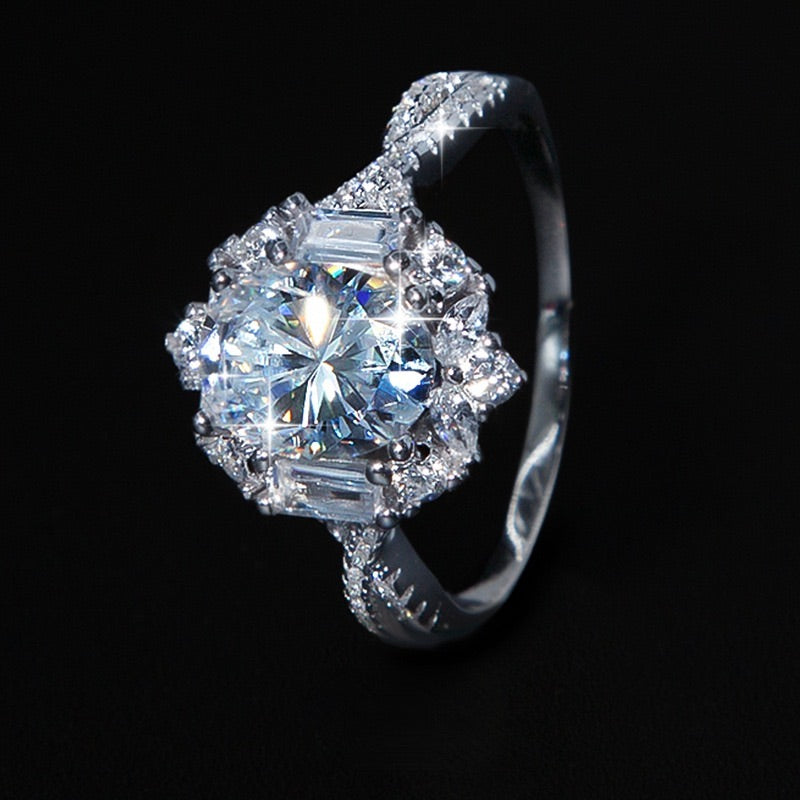 2 Carat Moissanite Engagement Ring
