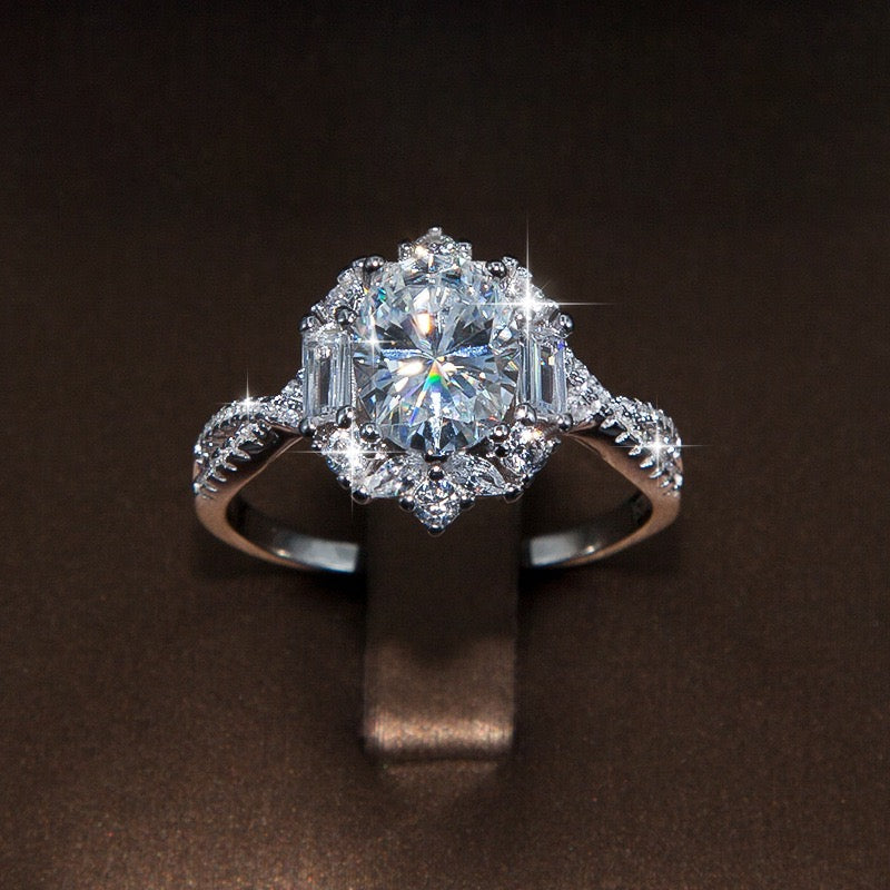2 Carat Moissanite Engagement Ring
