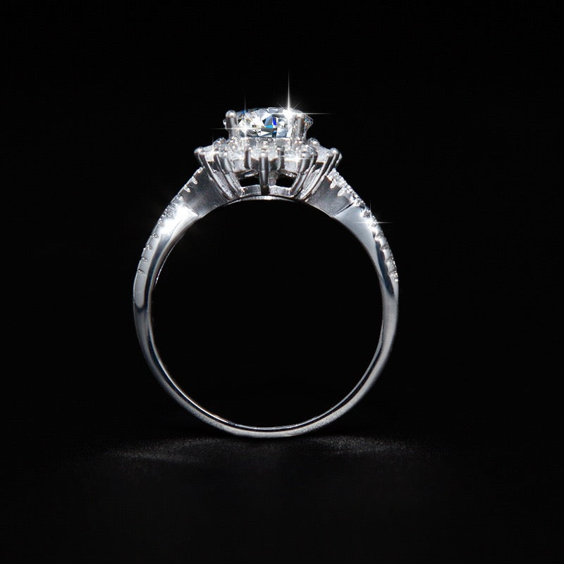 2 Carat Moissanite Engagement Ring