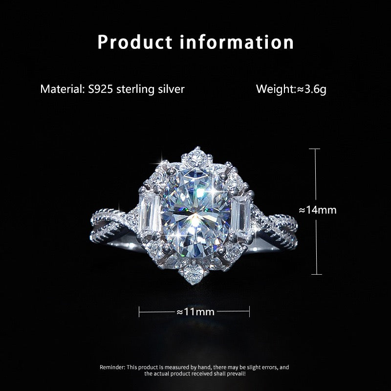 2 Carat Moissanite Engagement Ring