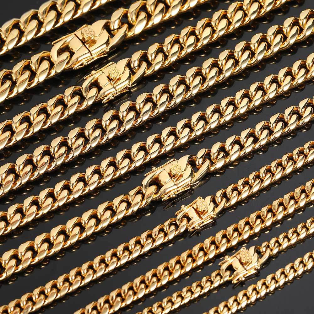 6-18mm Miami Stainless Steel Cuban Link Bracelet