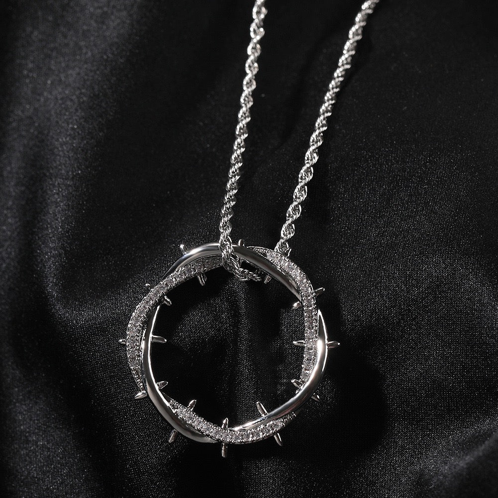 Iced Out Thorn Crown Pendant