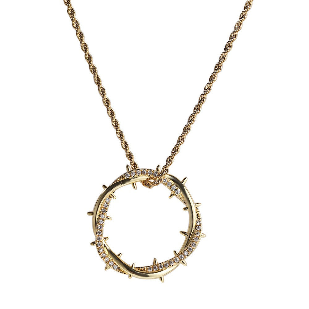 Iced Out Thorn Crown Pendant