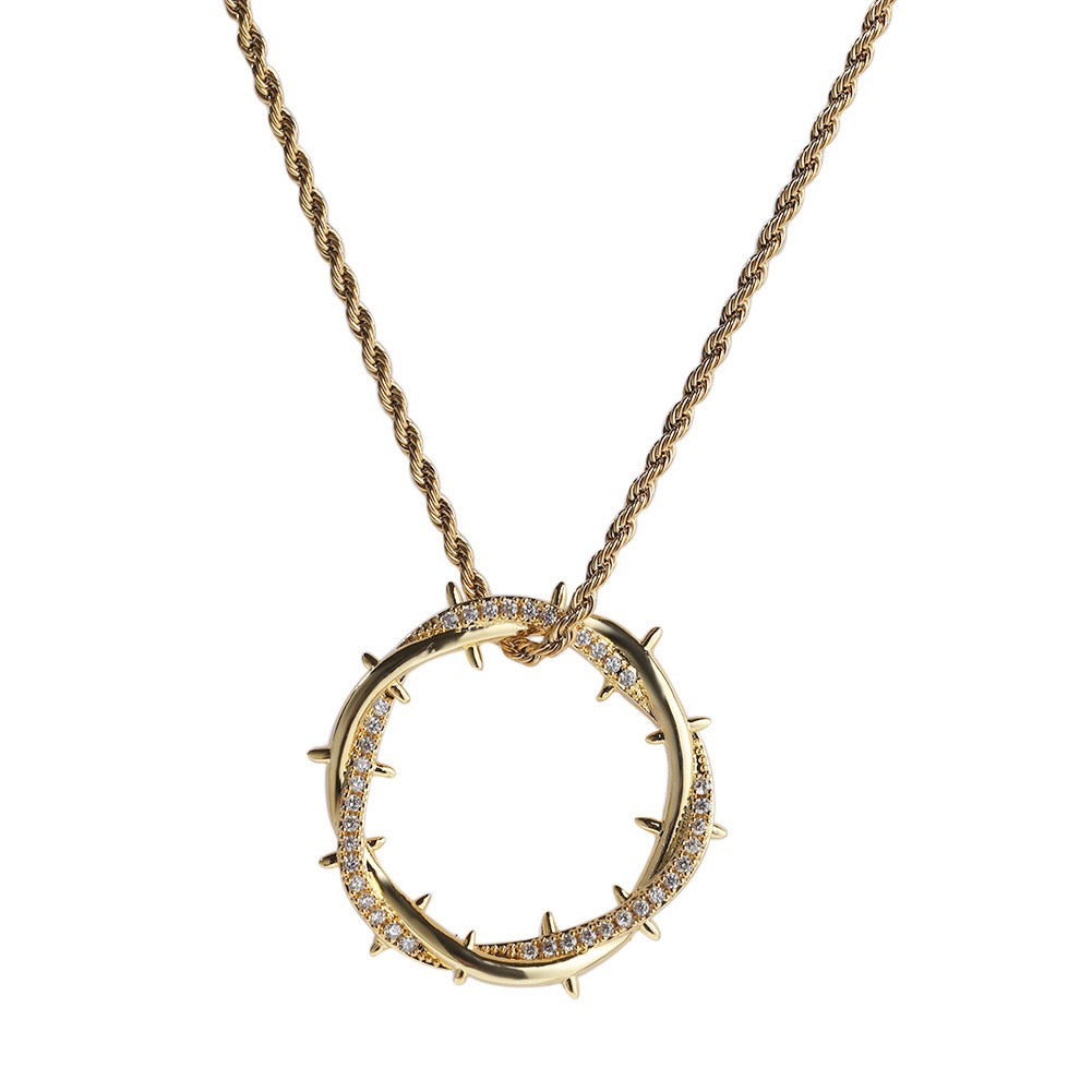 Iced Out Thorn Crown Pendant
