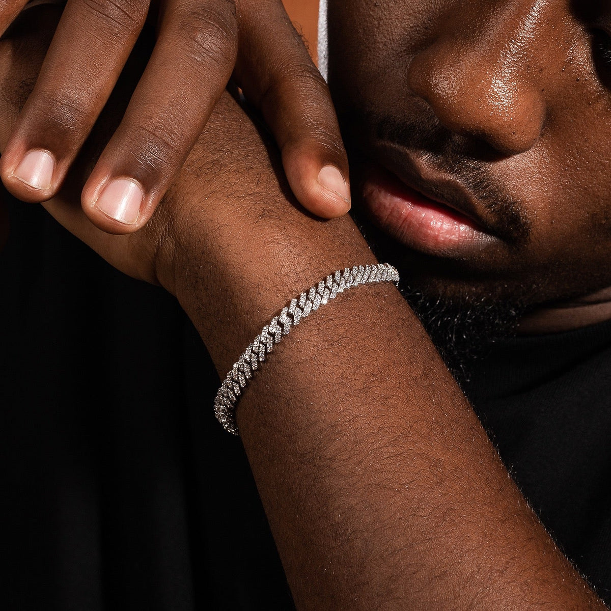 6mm Iced Out Cuban Chain Bracelet