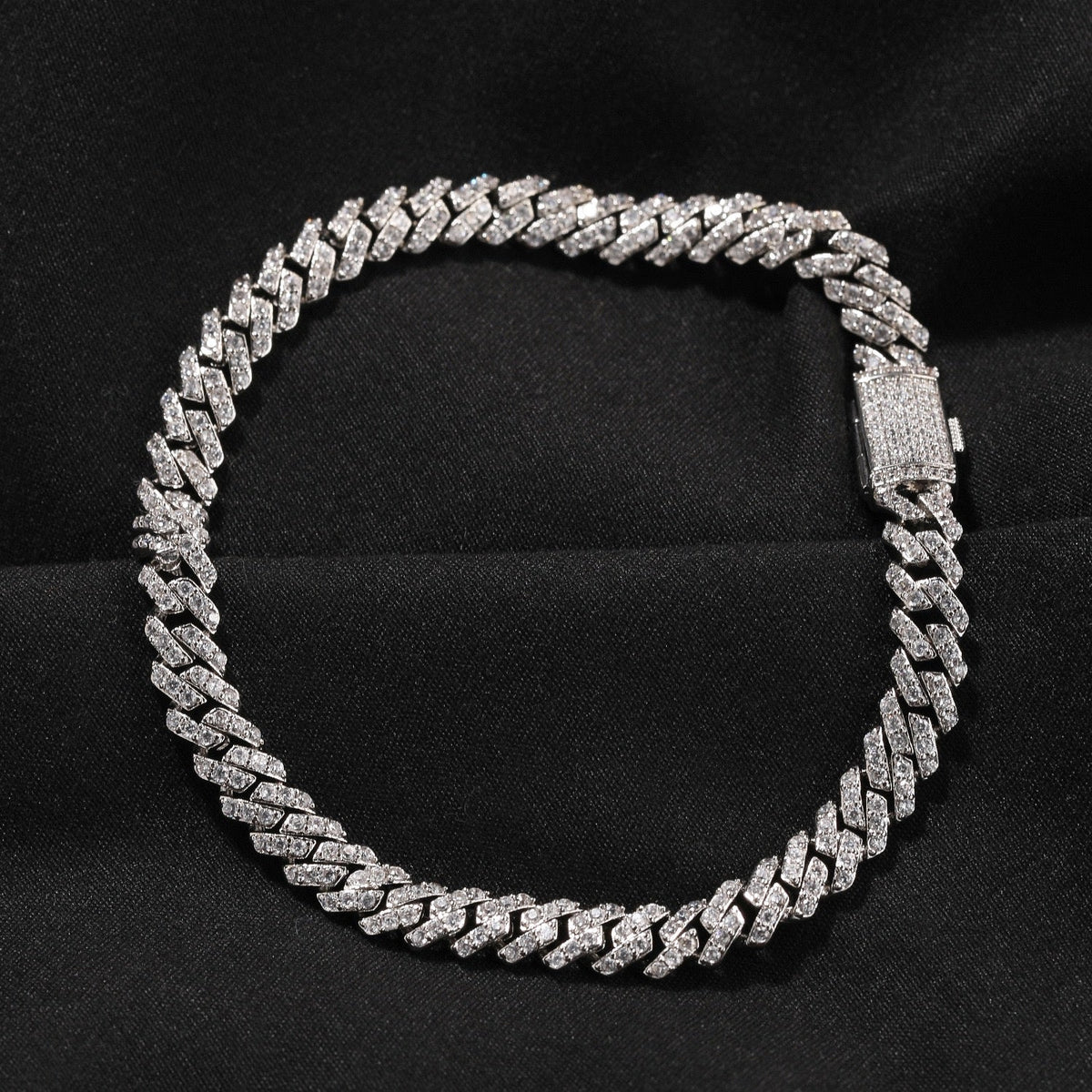 6mm Iced Out Cuban Chain Bracelet