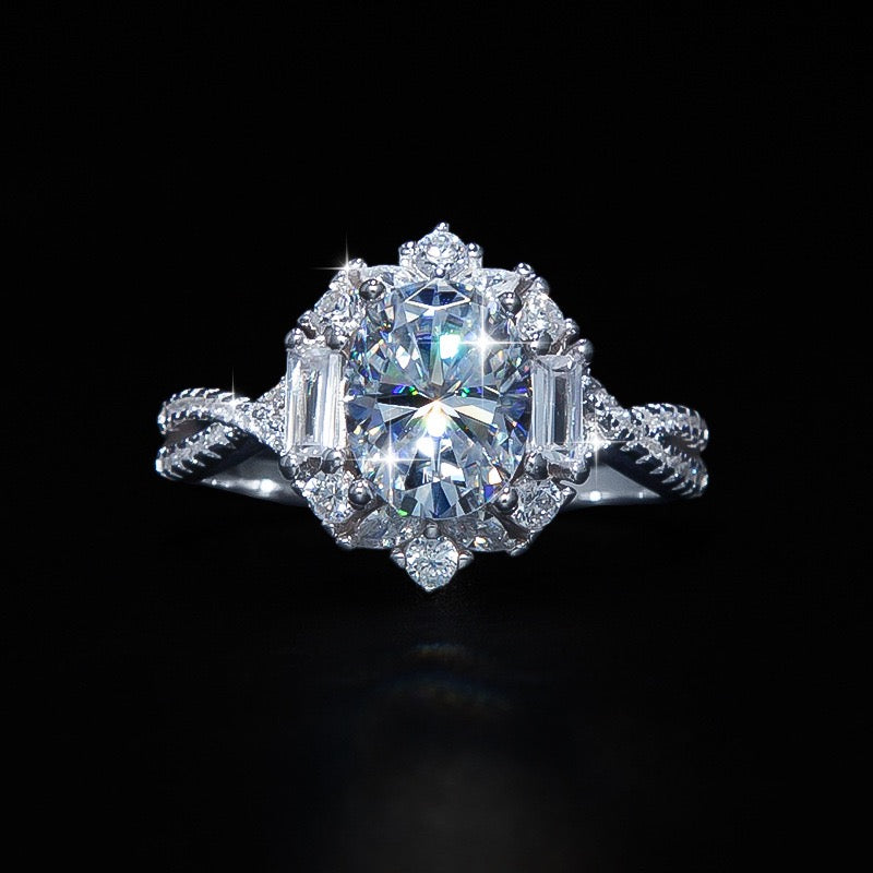 2 Carat Moissanite Engagement Ring
