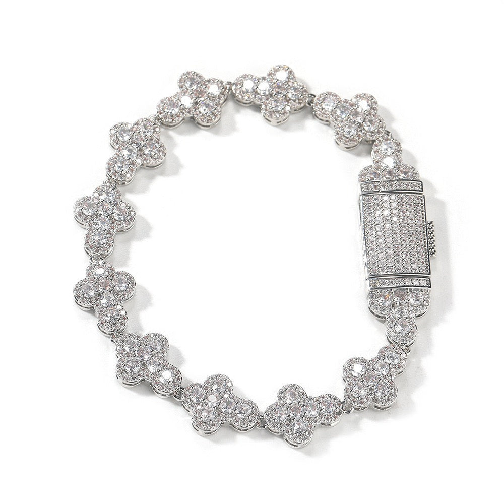 Iced Out Cross Shape Bracelet