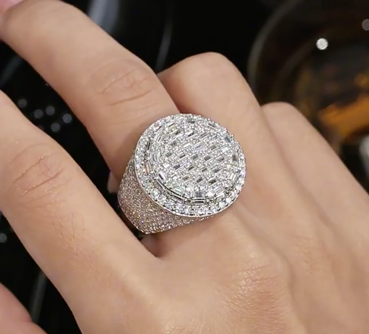 Dome Moissanite Statement Ring - 22.5mm